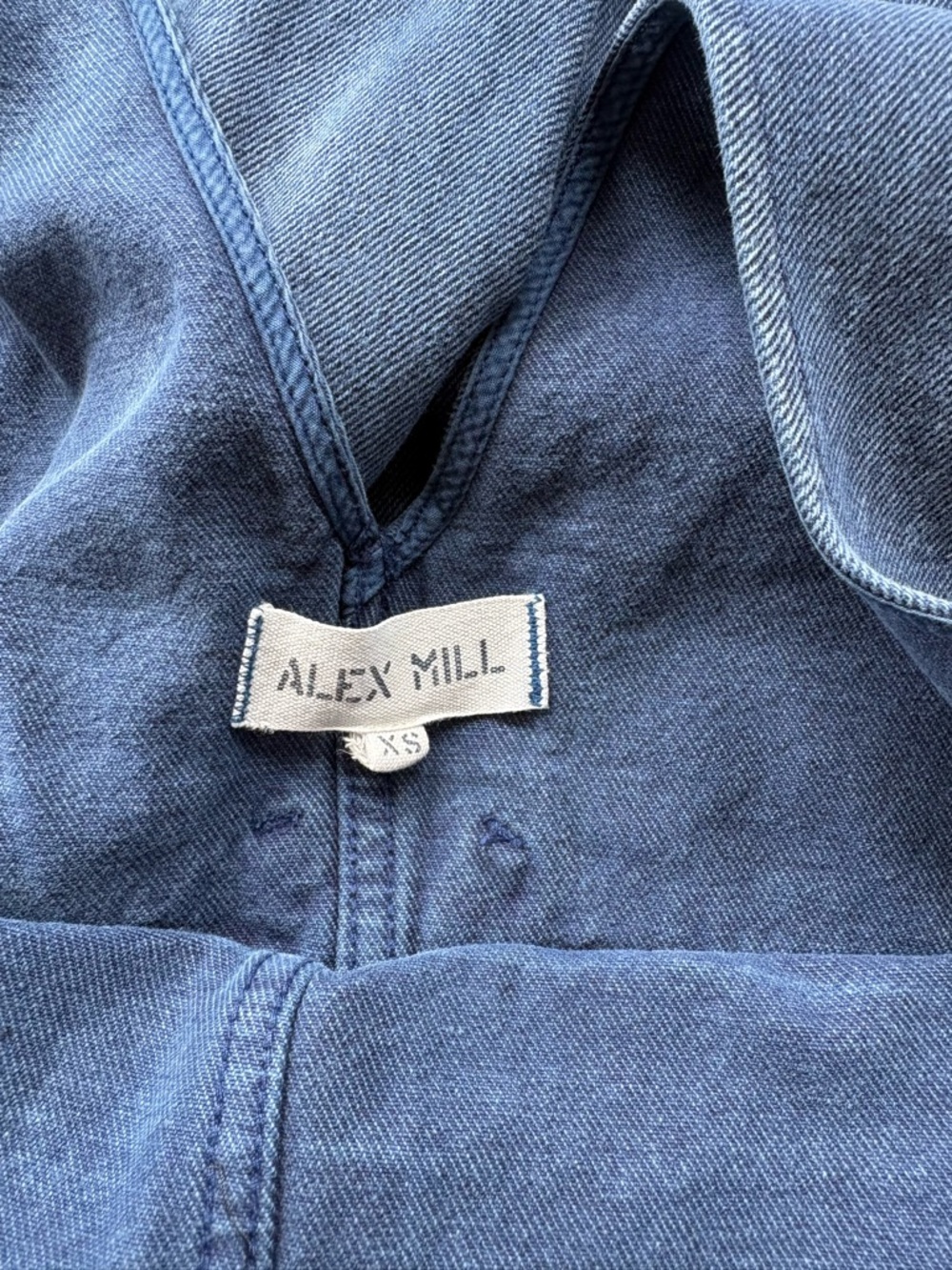 Alex Mill Ollie 100% Cotton Overalls Jumpsuit Womens Size XS Blue - Picture 7 of 10